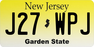 NJ license plate J27WPJ