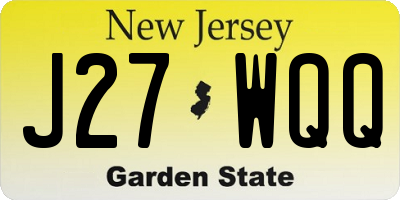 NJ license plate J27WQQ