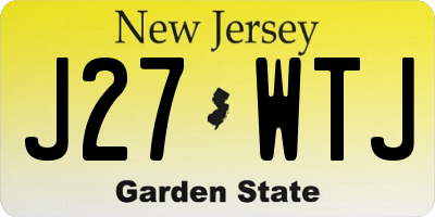 NJ license plate J27WTJ