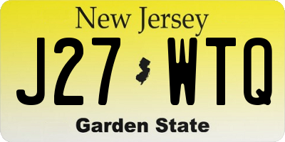 NJ license plate J27WTQ
