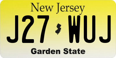 NJ license plate J27WUJ