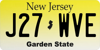 NJ license plate J27WVE