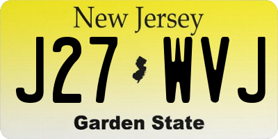 NJ license plate J27WVJ