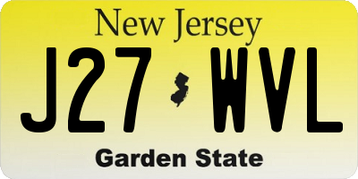 NJ license plate J27WVL