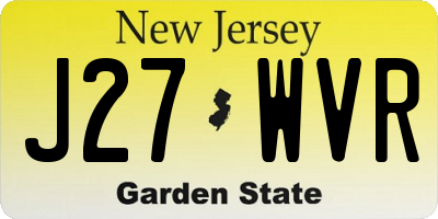 NJ license plate J27WVR