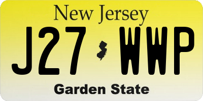 NJ license plate J27WWP