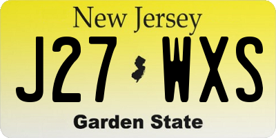 NJ license plate J27WXS