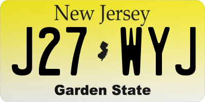 NJ license plate J27WYJ