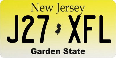 NJ license plate J27XFL