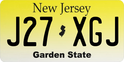NJ license plate J27XGJ