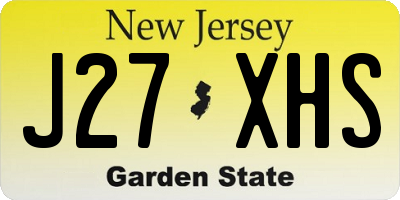 NJ license plate J27XHS