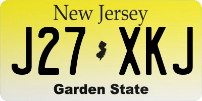 NJ license plate J27XKJ