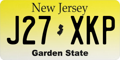 NJ license plate J27XKP