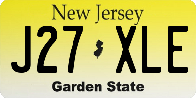 NJ license plate J27XLE