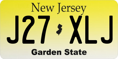 NJ license plate J27XLJ