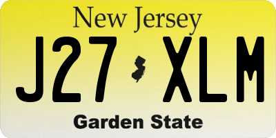 NJ license plate J27XLM