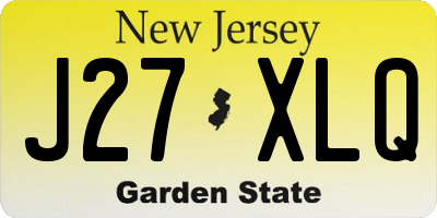 NJ license plate J27XLQ
