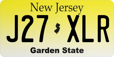 NJ license plate J27XLR