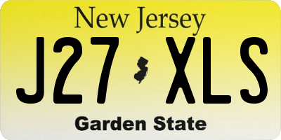 NJ license plate J27XLS