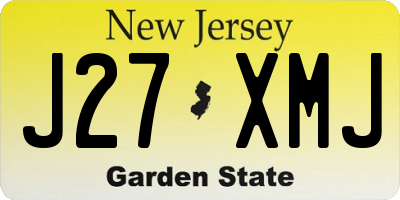 NJ license plate J27XMJ