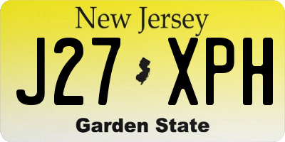 NJ license plate J27XPH