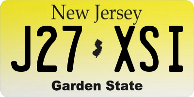 NJ license plate J27XSI