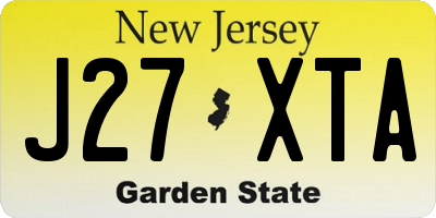 NJ license plate J27XTA