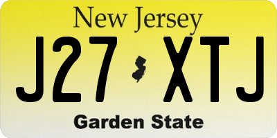 NJ license plate J27XTJ