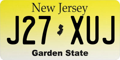 NJ license plate J27XUJ