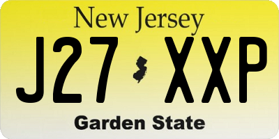 NJ license plate J27XXP