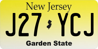 NJ license plate J27YCJ