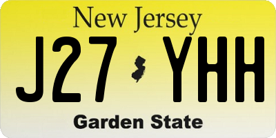 NJ license plate J27YHH