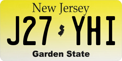 NJ license plate J27YHI