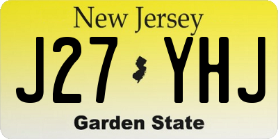 NJ license plate J27YHJ