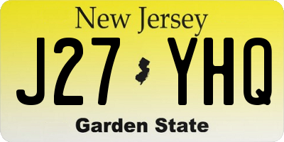 NJ license plate J27YHQ
