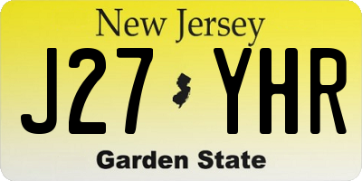 NJ license plate J27YHR