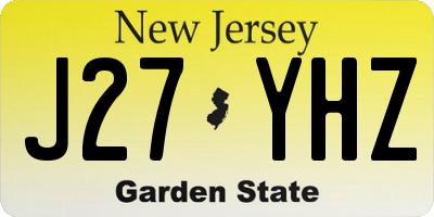 NJ license plate J27YHZ