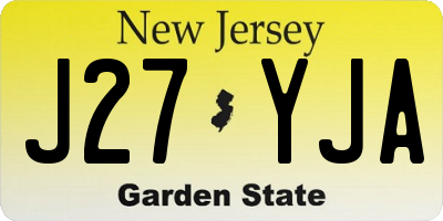 NJ license plate J27YJA
