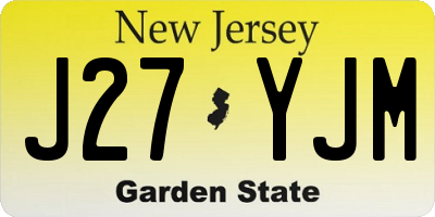 NJ license plate J27YJM
