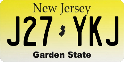 NJ license plate J27YKJ