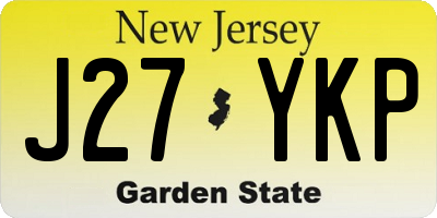 NJ license plate J27YKP