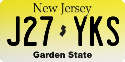 NJ license plate J27YKS