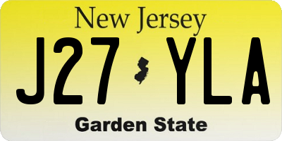 NJ license plate J27YLA