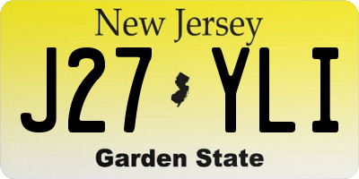 NJ license plate J27YLI