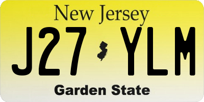 NJ license plate J27YLM