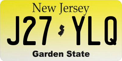 NJ license plate J27YLQ