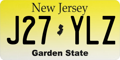 NJ license plate J27YLZ