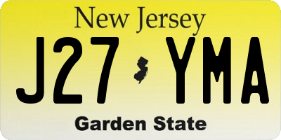 NJ license plate J27YMA