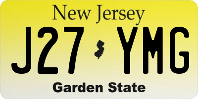 NJ license plate J27YMG