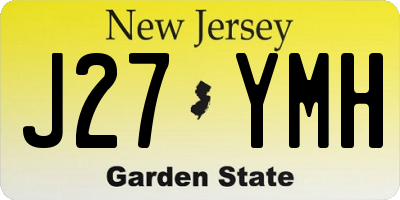 NJ license plate J27YMH